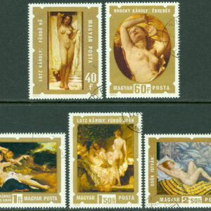 Ungern – M 2969-2973 A Aktmålningar, 5 ol stpl