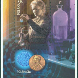 Polen – M BL 201 Marie Curie, nobelpristagare, block **
