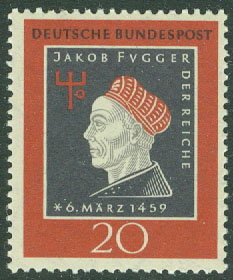 Tyskland – M  307 J. Fugger, (1459-1525), affärsman, bankir, 1 kpl **