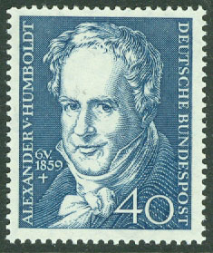 Tyskland – M  309 Alexander Freiherr von Humboldt, (1769-1859), naturforskare, geograf, 1 kpl **