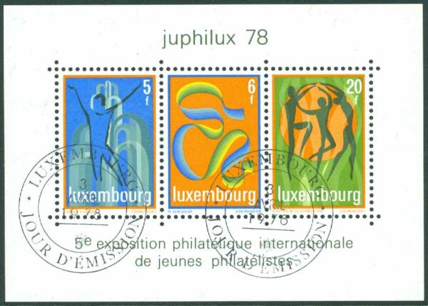 Luxemburg - M BL  12 Frimärksutställningen JUPHILUX 78, block stpl