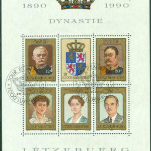 Luxemburg – M BL  16 Dynastin i Luxemburg 100 år, block stpl