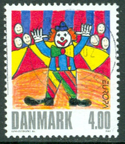 Danmark – F 1329 Europa 2002 – Cirkus, 4.00 kr stpl