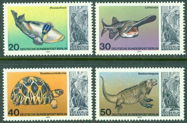 Berlin - M  552-555 40-åresdagen av återöppnandet av akvariet i Berlin Zoo, 4 kpl **
