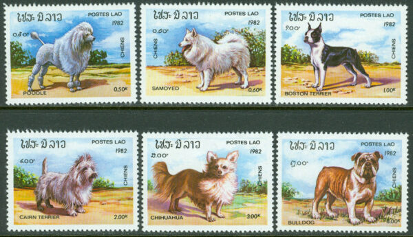 Laos - M  573-578 Hundar, 6 kpl **