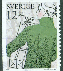 F 2866 Utrikes julpost, 12 kr stpl