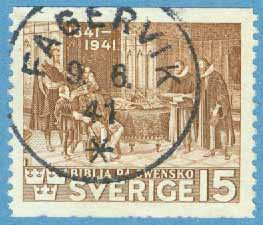 F  328A Bibelln 15 öre. FAGERVIK 9.6.41  (Y/Med)