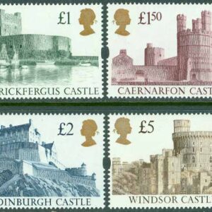 England – M 1396-1399 I Borgar typ I,  bl.a. Windsor Castle, 4 kpl **