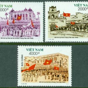 Vietnam – M 3364-3366 Revolutionen 60 år, 3 kpl **