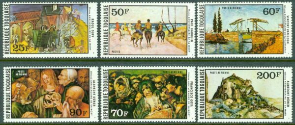 Togo - M 1324-1329 A Minnesdagar för konstnärer, 6 kpl **