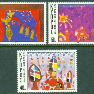 Cypern – M  479-481 Jul 1977, barnteckningar, 3 kpl **