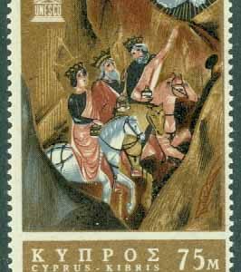 Cypern – M  304 UNESCO 20 år, väggmålning i St.-Neophytos-Klostrets kyrka, 1 kpl **