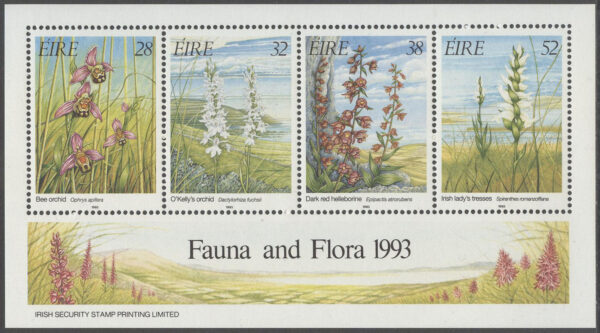 Irland - M BL  10 I Orkidéer, block kpl **
