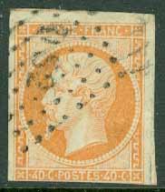 Frankrike – M   15 Kejsare Napoleon III, 40 C stpl