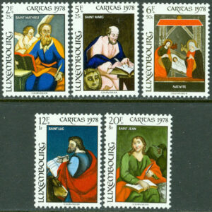 Luxemburg – M  976-980 Caritas 1978, glasmåleri 5 kpl **