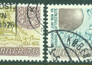 Danmark – F  602-603 Danska postväsendet 350 år, 2 kpl stpl
