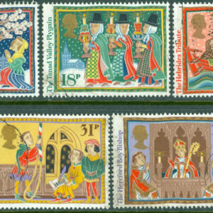 England – M 1091-1095 Jul 1986. Jultullar och legender, 5 kpl stpl