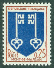 Frankrike – M 1535 A Stadsvapen, Mont-de-Marsan, 0,25 Fr **