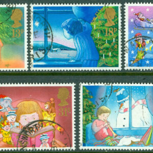England – M 1126-1130 Jul 1987. Ett barns julupplevelser, 5 kpl stpl