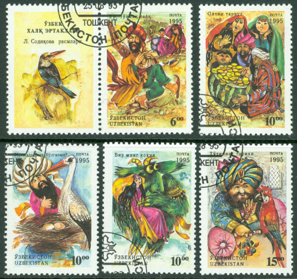 Uzbekistan - M   65-69 Usbekische folksagor, 5 kpl stpl