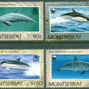 Montserrat – M  786-789 WWF – Världsvitt naturskydd – Delfiner, 4 kpl **
