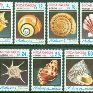 Nicaragua – M 2887-2893 Musslor och havssnäckor, 7 kpl **