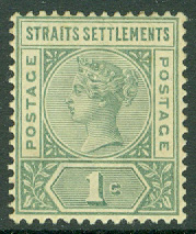 Straits Settlements – M   64 Drottning Victoria, 1 C *