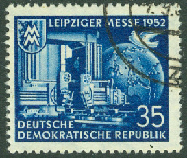 DDR – M  316 Höstmässan i Leipzig 1952, 35 Pf stpl