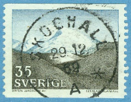 F  599 Fjället 35 öre. Prakt SKOGHALL 29.12.69  (S/Vär)