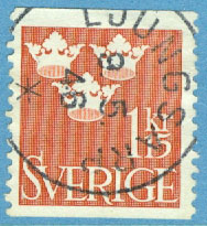 F  297 Tre kronor 1.15 kr. LJUNGSARP 9.5.46  (P/Vg)