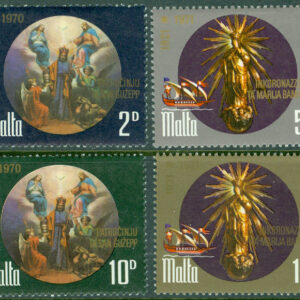 Malta – M  425-428 St. Joseph som skyddshelgon för världskyrkan 100 år, 4 kpl *