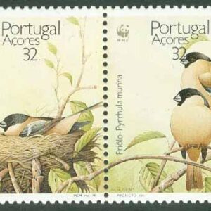 Azorerna – M  405-408 WWF – Azorisk domherre, 4-strip kpl **