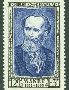 Frankrike – M  949 Eduard Manet (1832–1883), konstnär. 12 + 3 Fr **