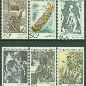 Tjeckoslovakien – M 1981-1986 Grafisk konst, 6 kpl **