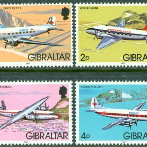 Gibraltar – M  432-435 X I Flygplan bl.a. Douglas DC-3, 4 ol **