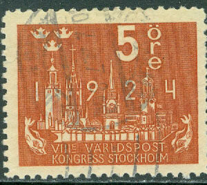 F  196 Världspostkongressen 5 öre stpl
