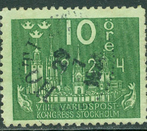 F  197 Världspostkongressen 10 öre stpl