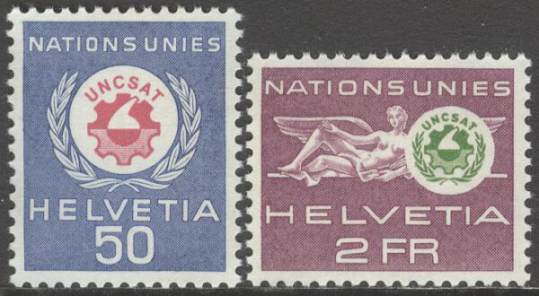 Schweiz - ONU - M   38-39 Kongress, UNCSAT, 2 kpl */**