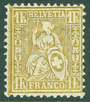 Schweiz – M   42 Sittande Helvetia, 1 Fr *