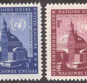 FN New York – M   68-69 Mötesplats för FN´s första generalförsamling 1946, 2 kpl **