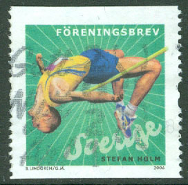 F 2545 Svenska hopp. Stefan Holm, föreningsbrev stpl