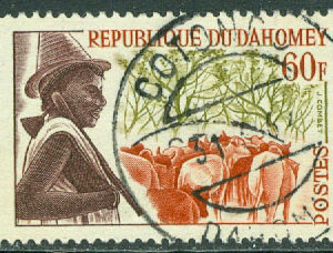 Dahomey – M  209 Herde med flock, 60 Fr stpl