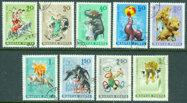 Ungern - M 2141-2149 A Cirkus, 9 ol stpl