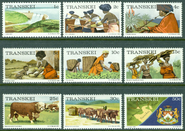 Transkei - M    1-2, 4-5, 10-11, 13-15 Motiv från Transkei, 9 ol **