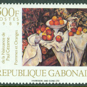 Gabon – M  649 Äpplen och apelsiner, målning av P. Cézanne (1839-1906), 1 kpl **