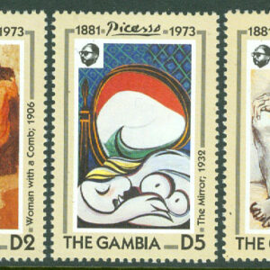 Gambia – M 1750-1752 Målningar av Pablo Picasso (1881-1973), 3 kpl **