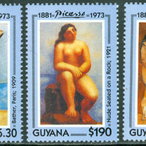 Guyana – M 4221-4223 Målningar av P. Picasso (1881-1973), 3 kpl **