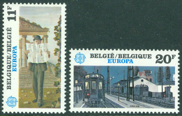 Belgien - M 2144-2145 Europa CEPT 1983. Mänskliga storverk. 2 kpl **