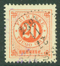 F   33 Ringtyp tandn. 13, 20 öre stpl