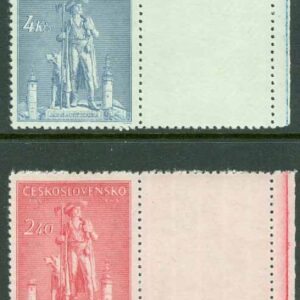 Tjeckoslovakien – M  478-479  250-årsminnet av J S Kozinas avrättning (bondeupprorsledare), 2 kpl + Lf **